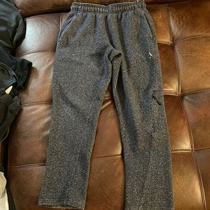 Reebok sweat pants, blue and grey mixered patter